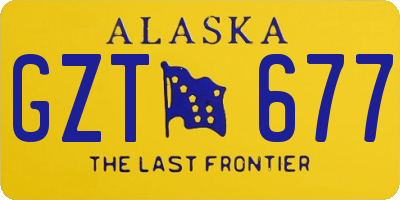 AK license plate GZT677