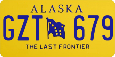 AK license plate GZT679