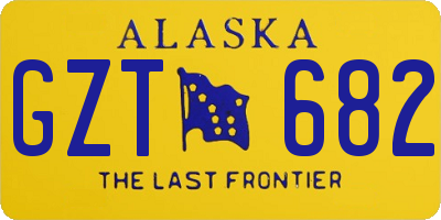 AK license plate GZT682