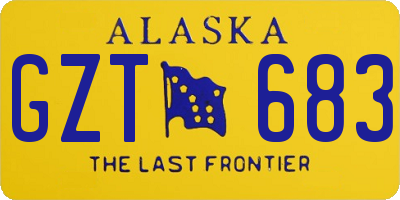 AK license plate GZT683