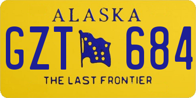 AK license plate GZT684