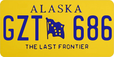 AK license plate GZT686