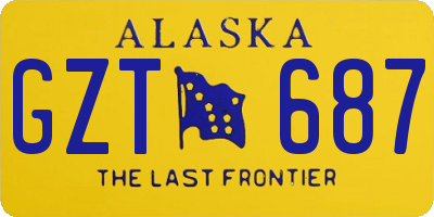 AK license plate GZT687