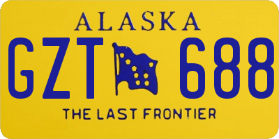 AK license plate GZT688