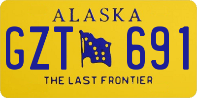 AK license plate GZT691