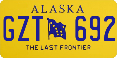 AK license plate GZT692