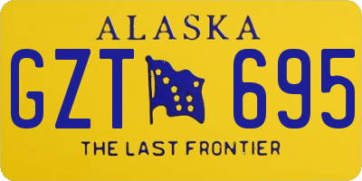 AK license plate GZT695