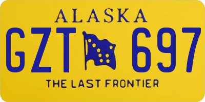 AK license plate GZT697