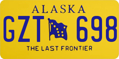 AK license plate GZT698