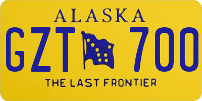 AK license plate GZT700