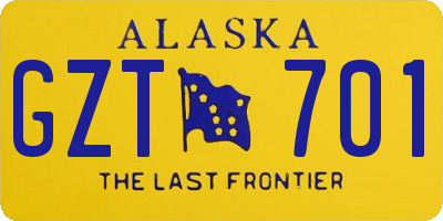 AK license plate GZT701