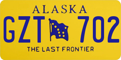 AK license plate GZT702