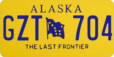 AK license plate GZT704