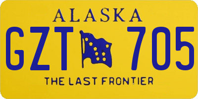 AK license plate GZT705