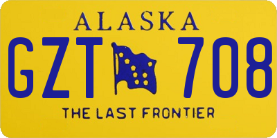 AK license plate GZT708