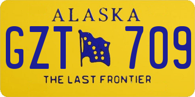 AK license plate GZT709