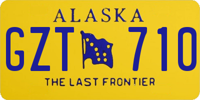 AK license plate GZT710