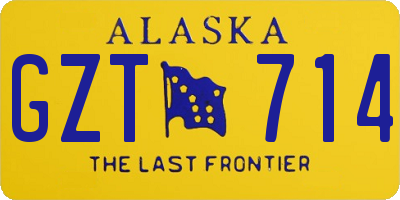 AK license plate GZT714