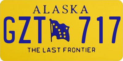 AK license plate GZT717