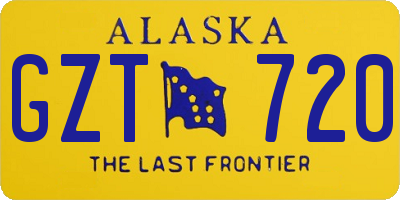 AK license plate GZT720