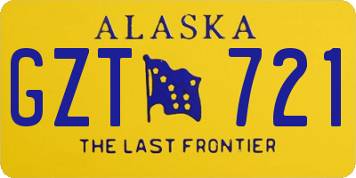 AK license plate GZT721