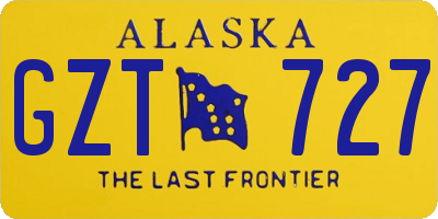 AK license plate GZT727