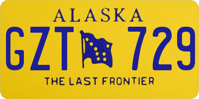 AK license plate GZT729