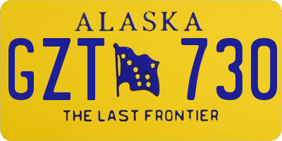 AK license plate GZT730