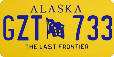 AK license plate GZT733