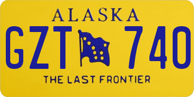 AK license plate GZT740