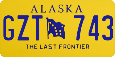 AK license plate GZT743