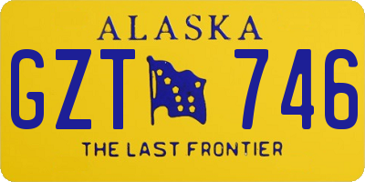 AK license plate GZT746