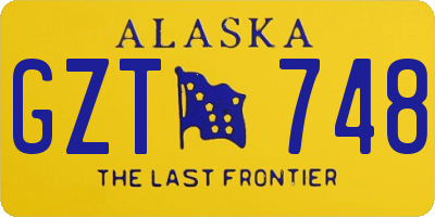 AK license plate GZT748