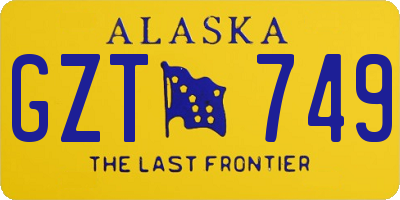 AK license plate GZT749