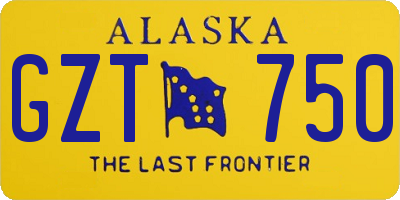 AK license plate GZT750