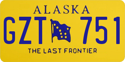 AK license plate GZT751