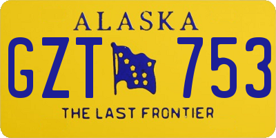 AK license plate GZT753