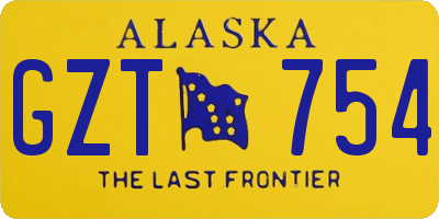 AK license plate GZT754