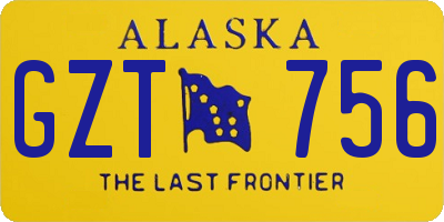 AK license plate GZT756