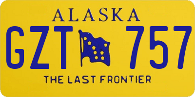 AK license plate GZT757