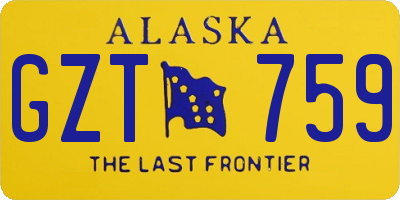 AK license plate GZT759