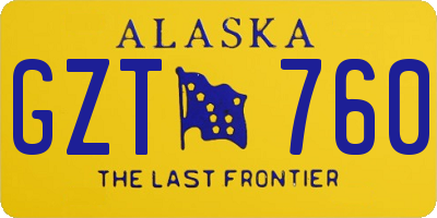 AK license plate GZT760