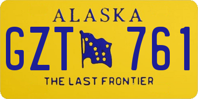 AK license plate GZT761