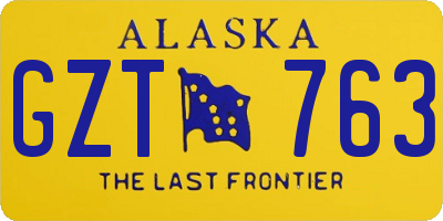 AK license plate GZT763