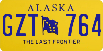 AK license plate GZT764