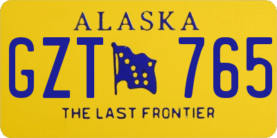 AK license plate GZT765