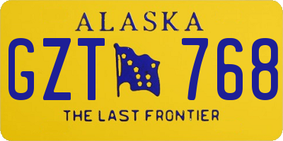 AK license plate GZT768