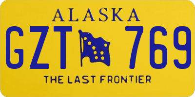 AK license plate GZT769