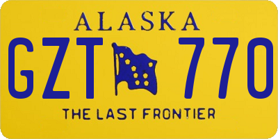 AK license plate GZT770