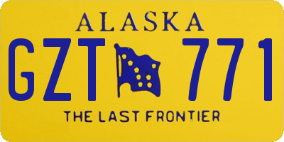 AK license plate GZT771